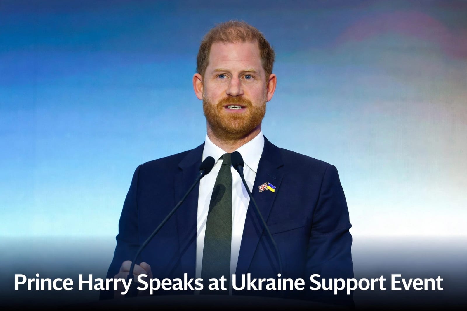 Prince Harry has made a surprise solo appearance at a black-tie gala in London to support Ukraine.